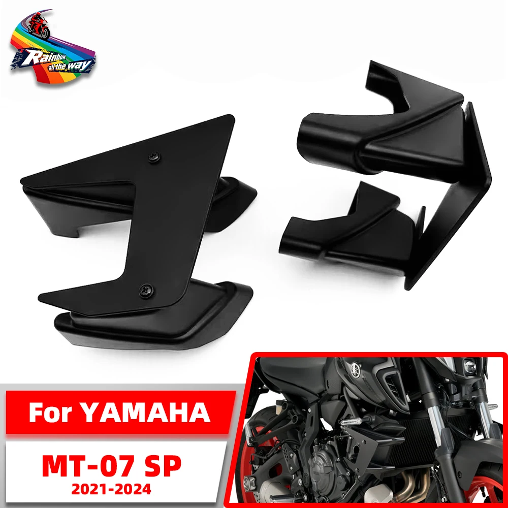 

For YAMAHA NEW MT-07 18-24 MT07 SP 2018-2022 2023 2024 Motorcycle Sport Downforce Naked Side Spoilers Aerodynamic Wing Deflector