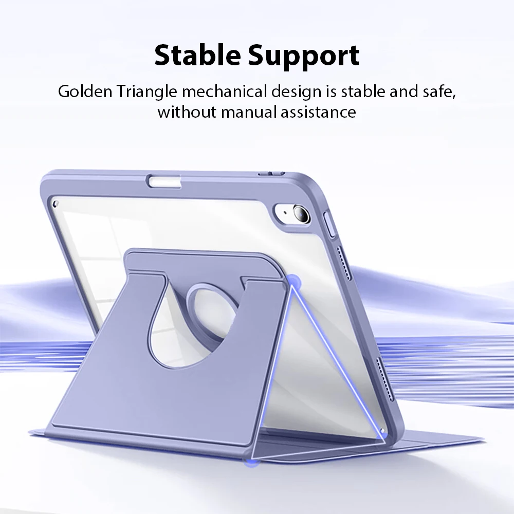 360° Rotation Case For iPad Air 11 5 4 3 7th 8th 9th Generation Funda For Ipad Pro 13 12.9 11 4th M4 Mini 6 10.2 10.9 2024 Cover