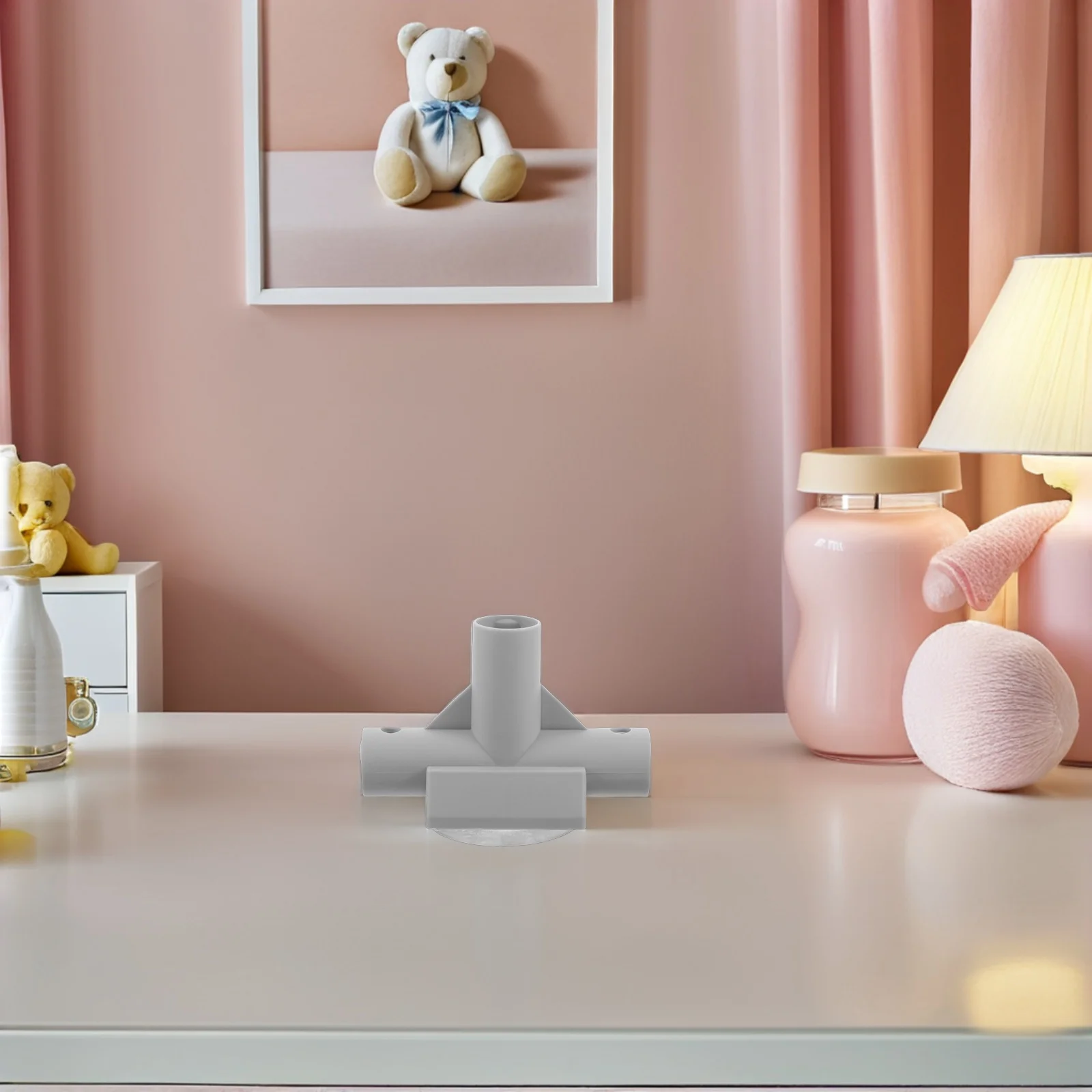 Connecteur en T pour parc, 1 pièce, Base d'aspiration de remplacement en plastique à 3 voies, accessoires de clôture de cour pour bébé, sécurité infantile