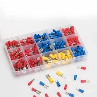 Pkx 280Pcs Spade Crimp Terminal Connector Kit with 4-in-1 Wire Stripper Copper Contact Crimp Termination Insulated Cable Connect