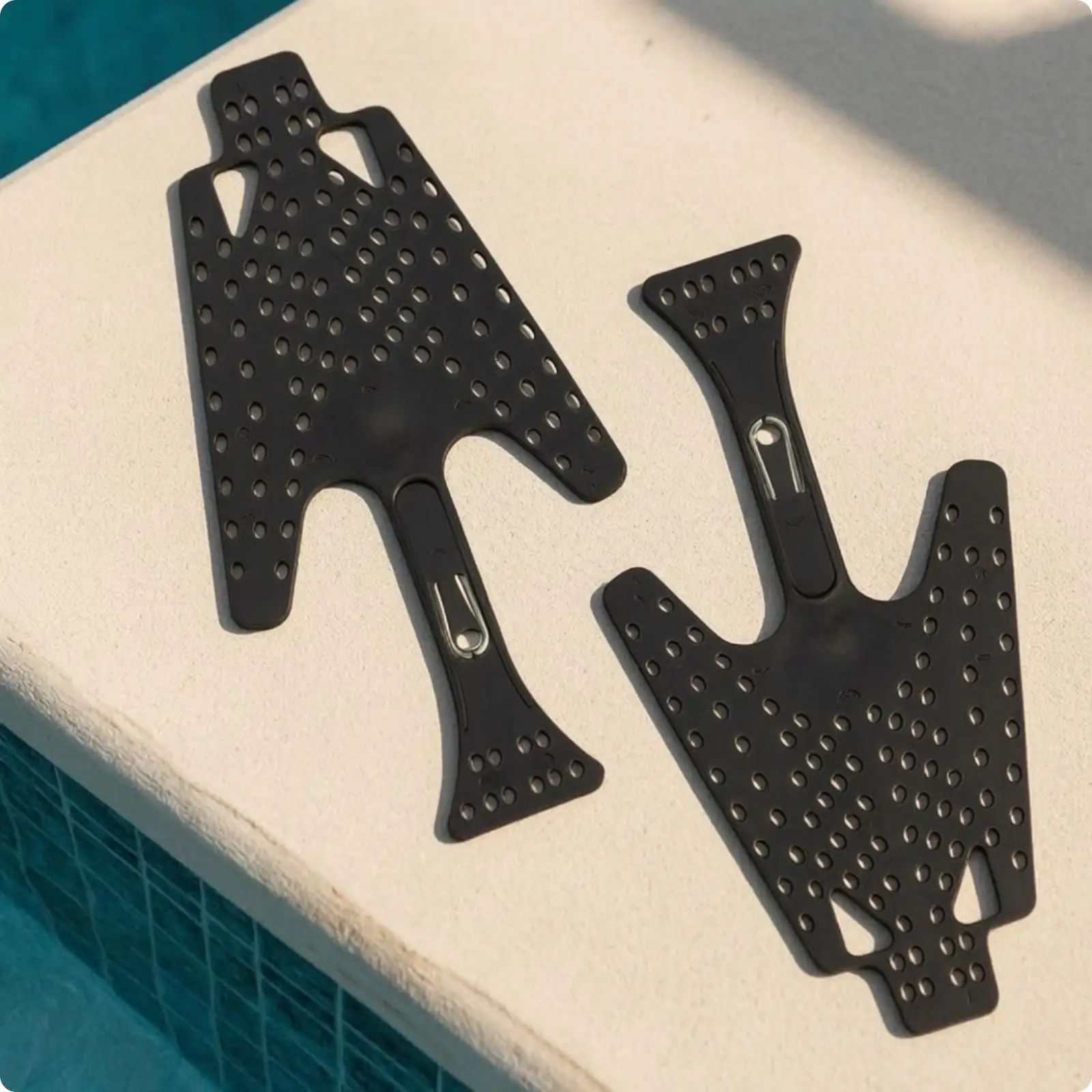Black Swim Fin Support Inserts for Diving Fins with Lightweight Perforated Body for Fast Drying
