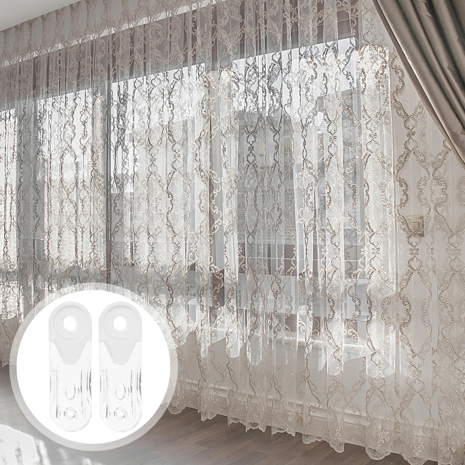 

10pcs Acrylic Oval Handle for Window Blinds Roller Curtains Plastic Hardware Lifting Components Easy Install