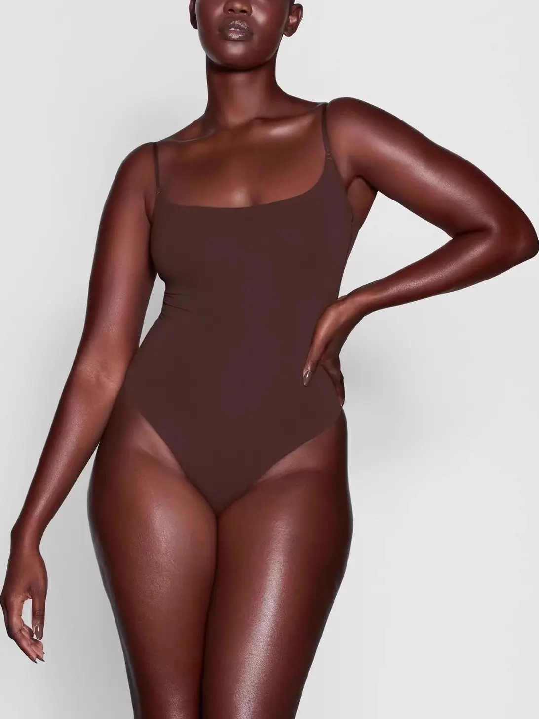 

Slim Fit Vest Underwear Sexy One-Piece Suit Summer Hot Girl Base Shaping Clothes Sleeveless Hollow out mid Waist Cotton Blend