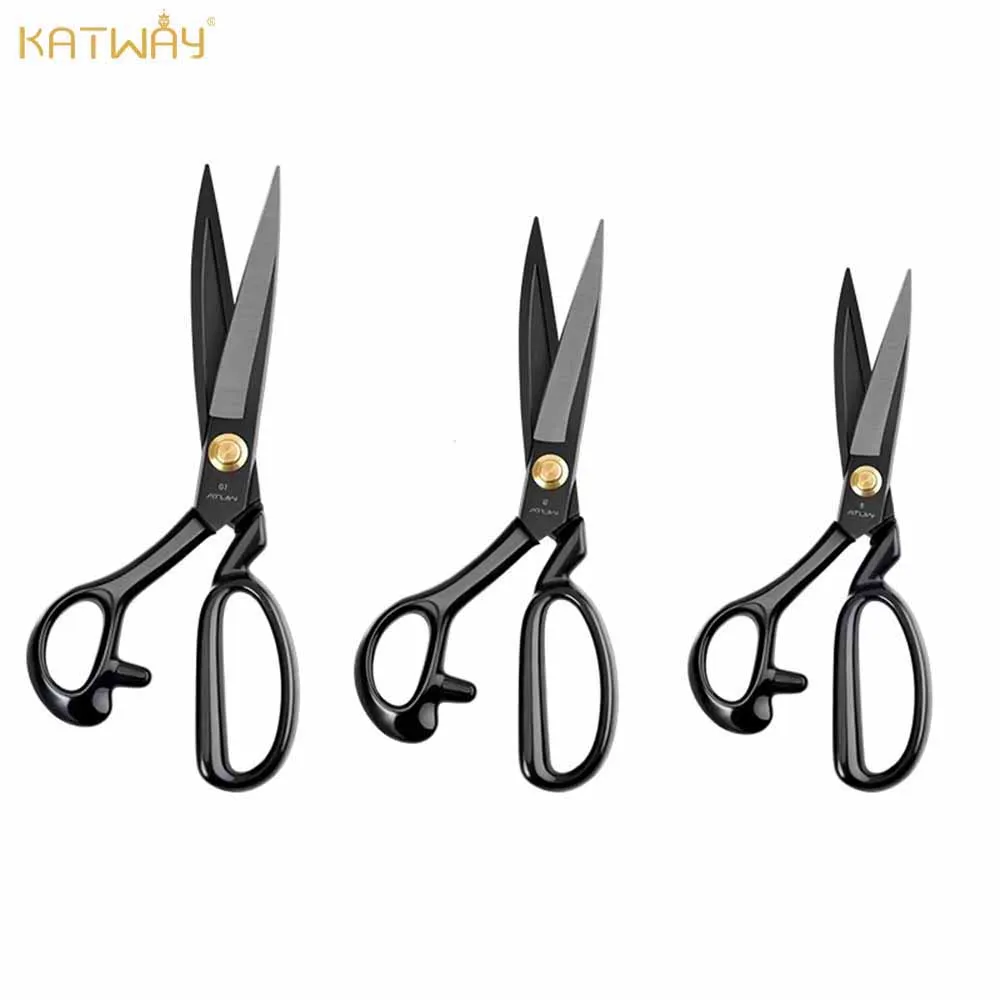 

KATWAY 8/9/10 дюймов винтажные портновские ножницы из нержавеющей стали - профессиональный резак для ткани и кожи, швейные проекты своими руками HH-AA228