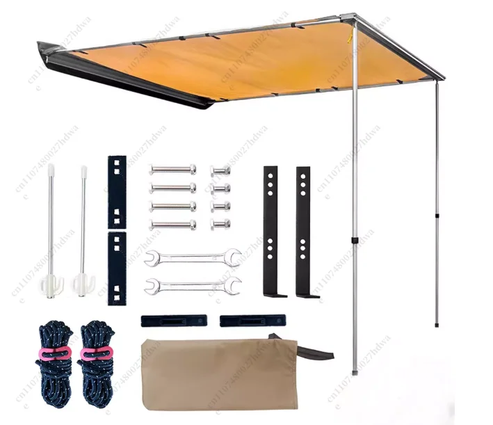 Car Side Awning Roof Retractable Canopy Car Side Account External Waterproof Sunshade for Outdoor Off-Road Expansion