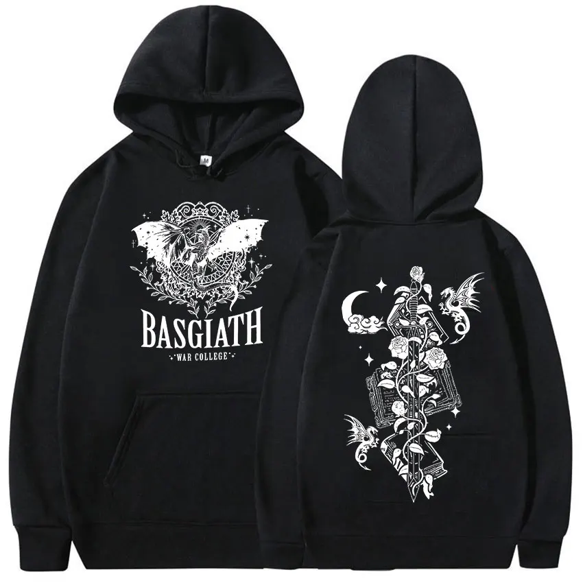 

Basgiath War College Fourth Wing Dragon Rider Hoodie Men Women Retro Harajuku Fashion Sweatshirt Loose Pullover Oversized Hooded