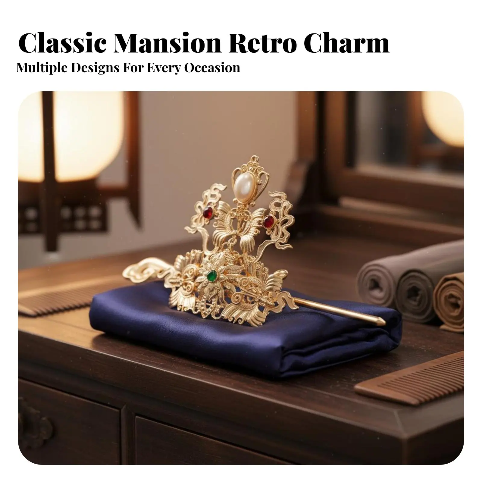 

Traditional Chinese Hair Accessory Retro Design Traditional Chinese Hair Crown Ancient Design Head Crown Intricate Features