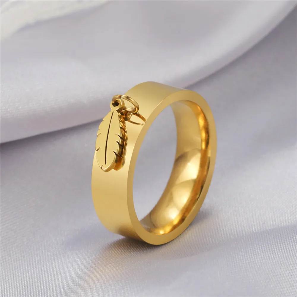 Skyrim Heart Charm Rings for Women Bohemian Stainless Steel Gold Color Aesthetic Ring 2024 Trend Korean Jewelry Birthday Gift