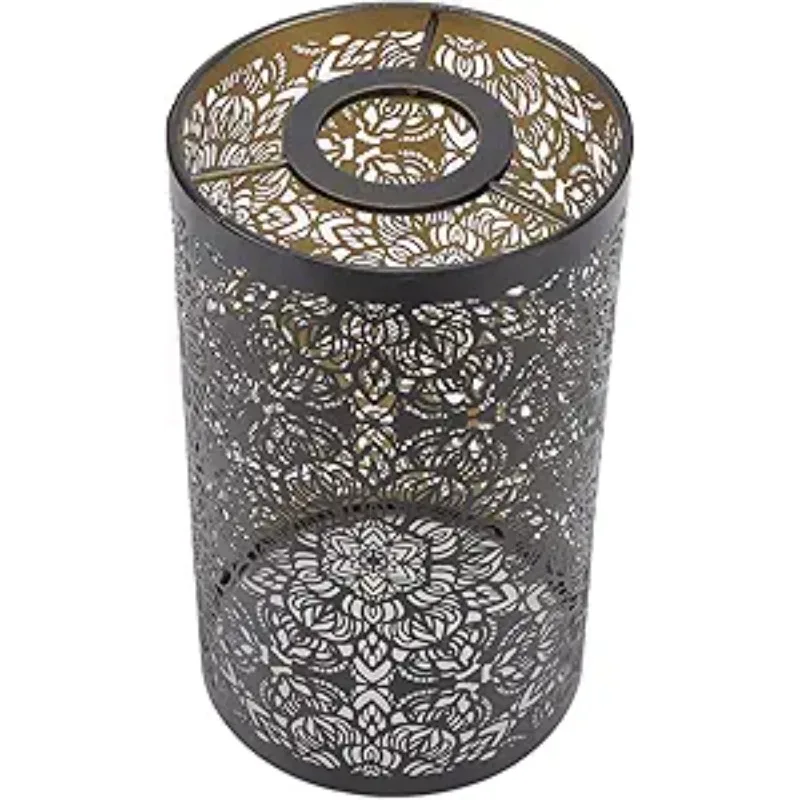

Средний абажур, металлический абажур с цветочным резным узором, абажур в современном стиле для настольной лампы и торшера, ширина 4,5 x В, 7,9 дюйма
