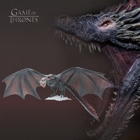 19cm Game of Thrones Anime Figure Frost Wyrm Viserion Black Dragon Model Dolls Action Figurine PVC Statue Decoration Toy Gift