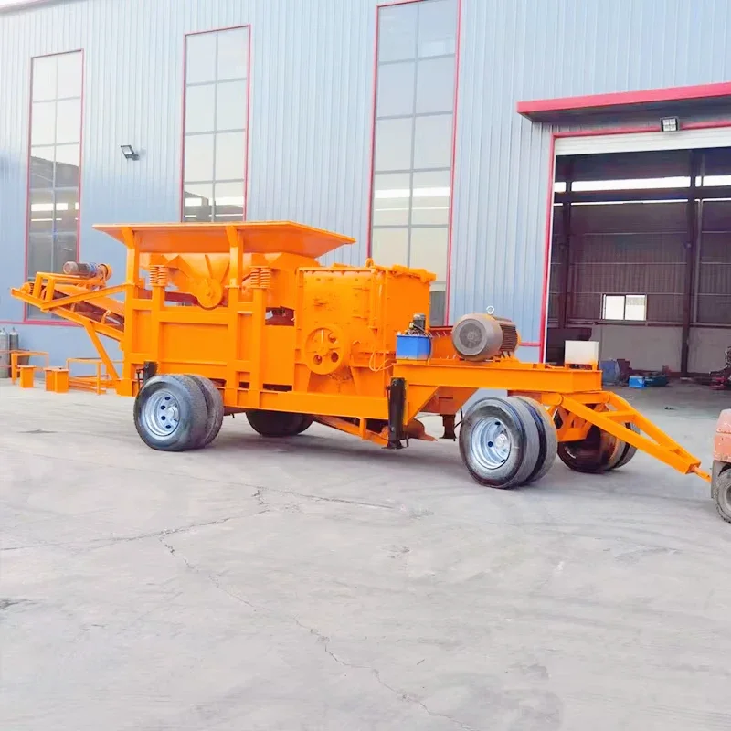 Mobile Crawler Type Mobile Jaw Crushing Plant Diesel Engine Rock Crusher Crushes Stone and Coal Sand Making Plants