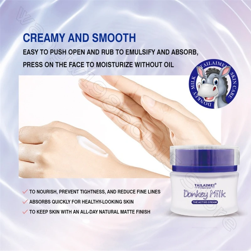 TAILAIMEI Donkey Milk Moisturizing Cream 50ml Deep Moisturizing Skin Beautification and Brightening Skin Care Protective Cream