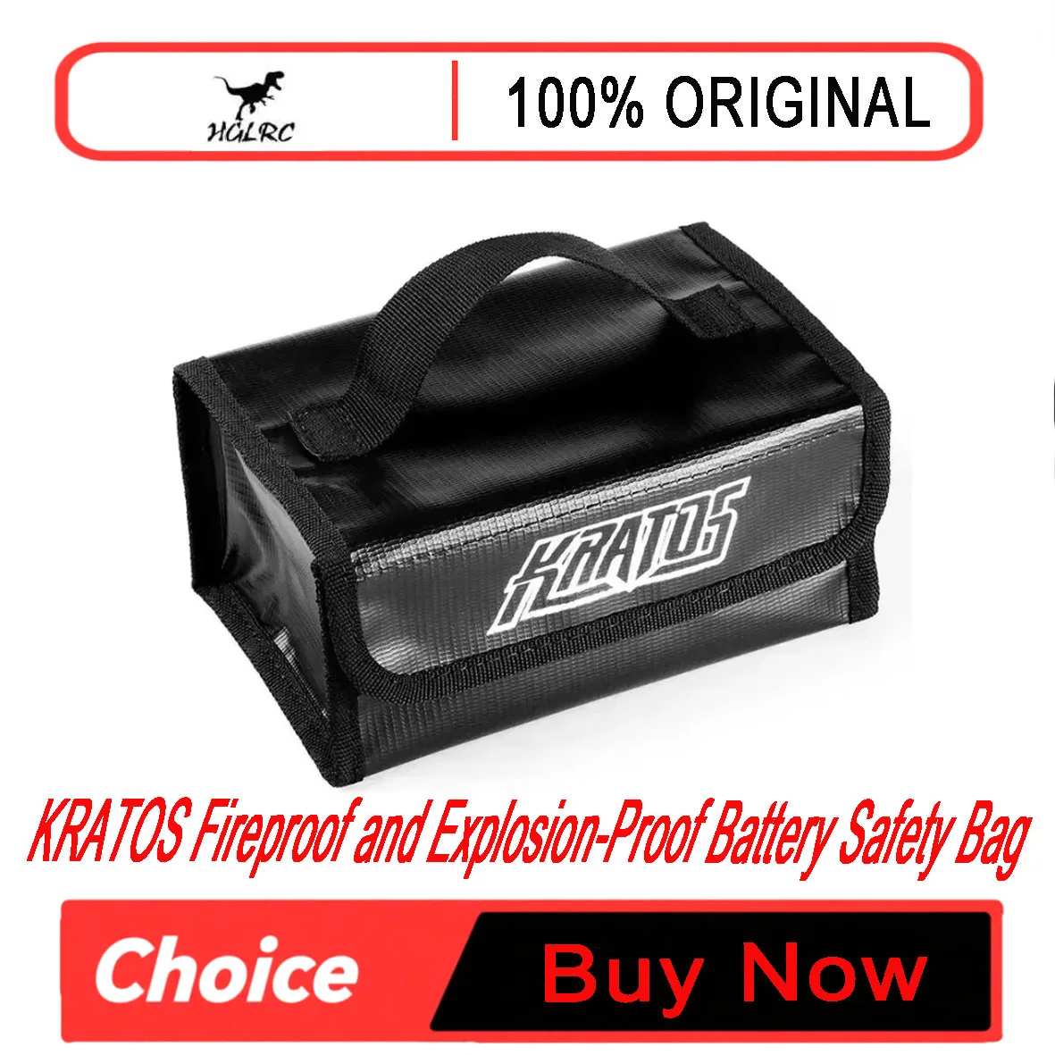 HGLRC KRATOS Fireproof Explosion-Proof Lipo Safe Bag 80x120x180mm for TATTU Gens Ace LiPo Battery FPV Racing