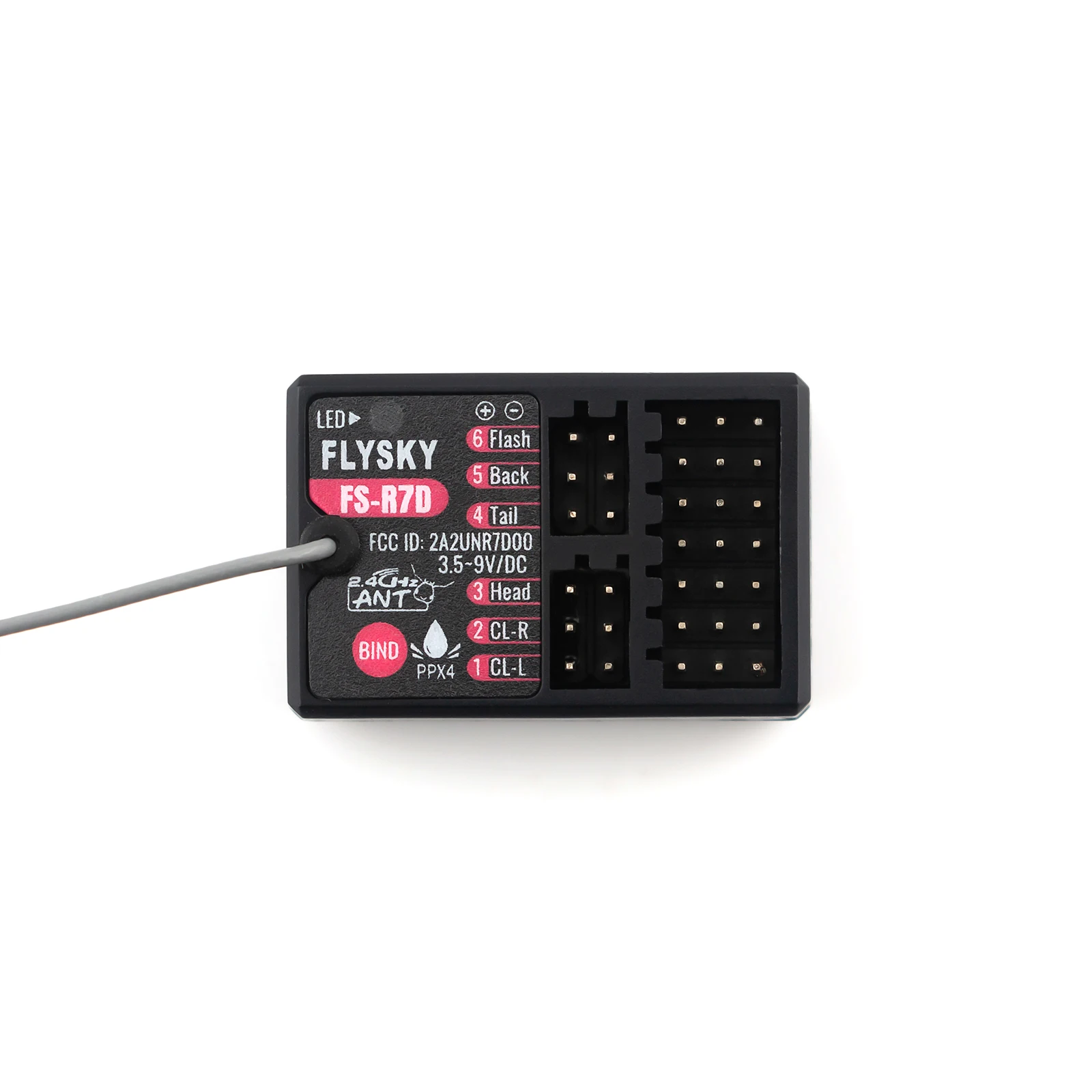

FLYSKY ANT Protocol Receiver FLYSKY Receiver FS-R7D 7CH 2.4G Receiver Can Be PPM/IBUS Output for Remote Control Car