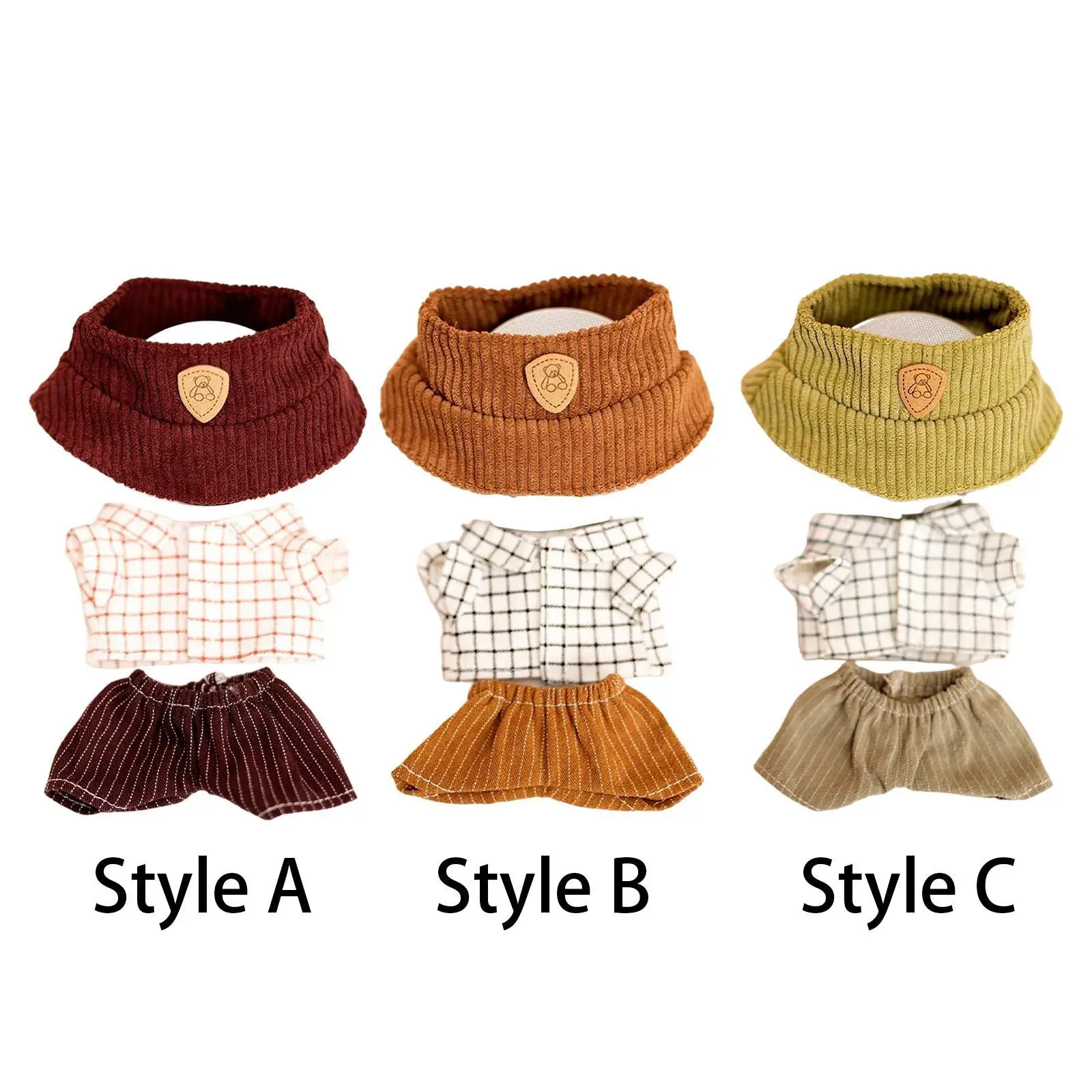 Pendant Plush Doll Hat T-shirt Pants Photo Prop Birthday Gift Cute Cloth Fabric for Cosplay Theme Party Costume Accessories