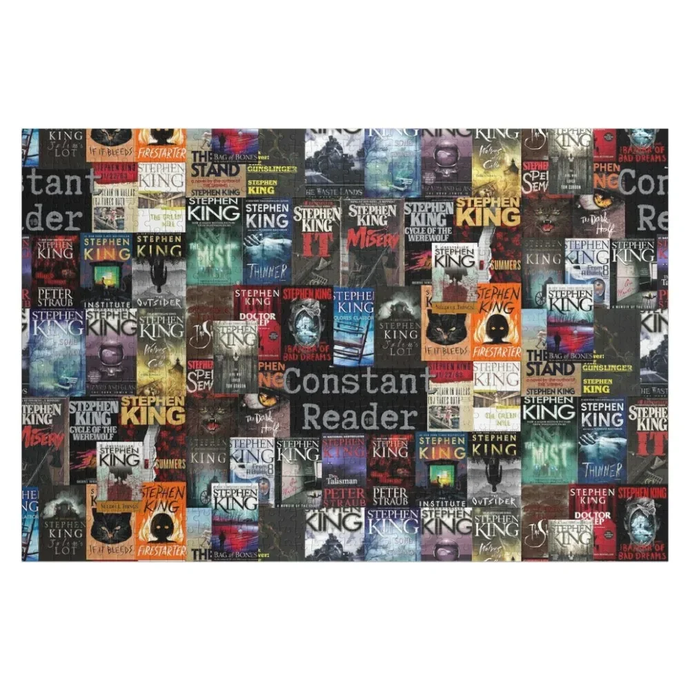 

Stephen King Book Covers, Constant Reader Jigsaw Puzzle Customizable Child Gift Wood Adults Puzzle