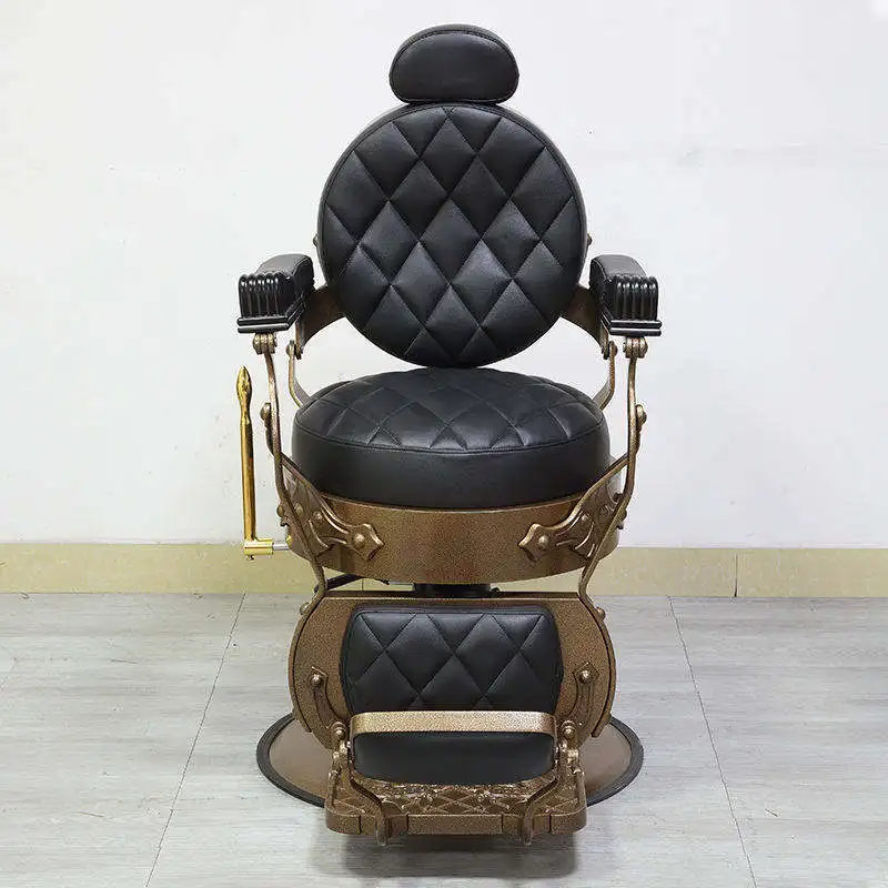 Oil head chair, special for hair salon, reclining men's large chair for haircutting, perming and dyeing, retro hair salon chair,