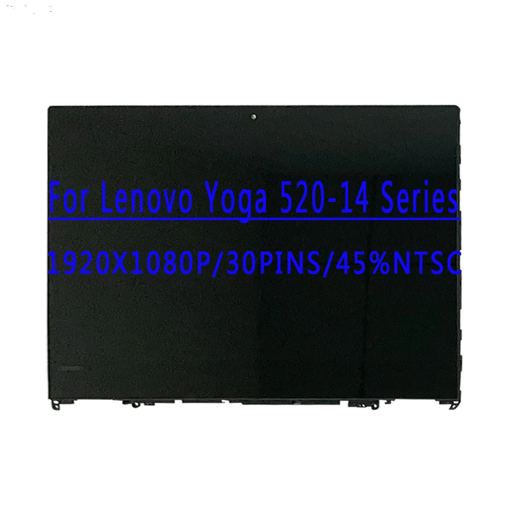 14.0 inch 1920x1080 IPS FHD 30PINS EDP 45%NTSC 60HZ LCD Screen NV140FHM-N49 Touch Assembly For Lenovo Yoga 520-14 520-14ikb