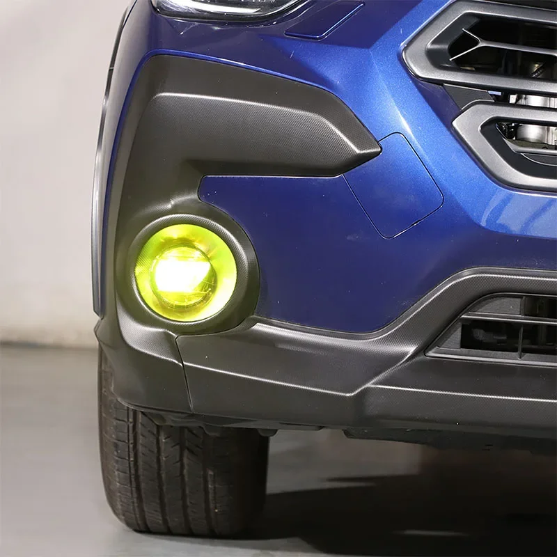 

For Subaru Crosstrek 2024 PVC Yellow Car Front Rear Fog Lights Protect Stickers Trim Car Accessories