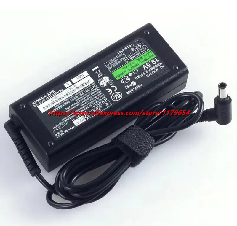 لسوني Vaio 19.5V 4.7A 90W VGP-AC19V42 PCG-7143M شاحن الكمبيوتر المحمول AC DC محول VGP-AC19V35 PA-1900-12SZ VGP-AC19V10 PCG-7143M