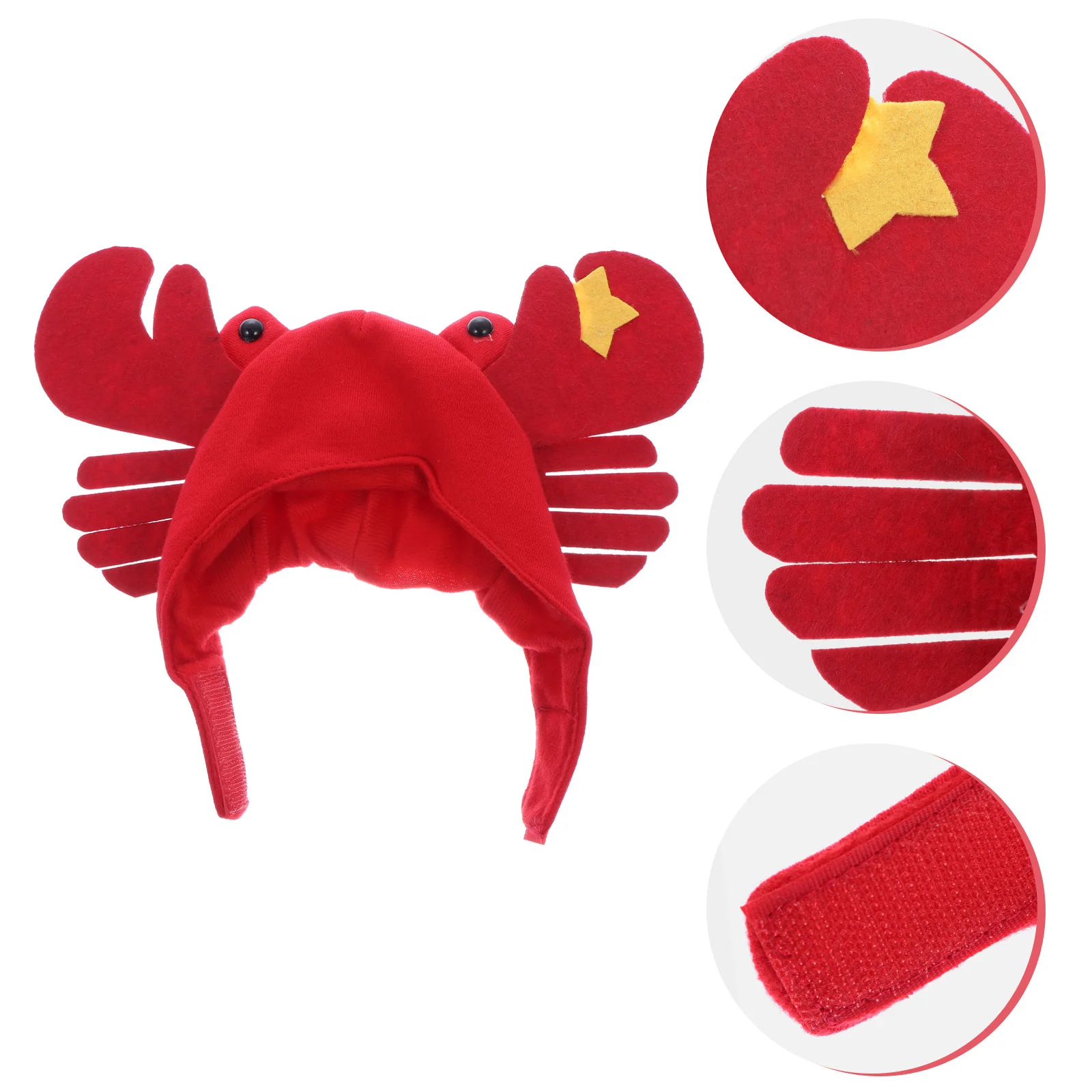 

Pet Hat Crab Shape Warm Headwear Cat Dog Cosplay Costume Party Photo Props Adorable Pet Headdress Cat Cosplay Hat