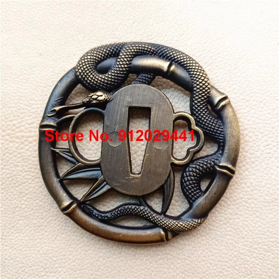Nice Alloy Tsuba Handguard for Japanese Samurai Katana Wakizashi Tanto Sword Accessories Handmade
