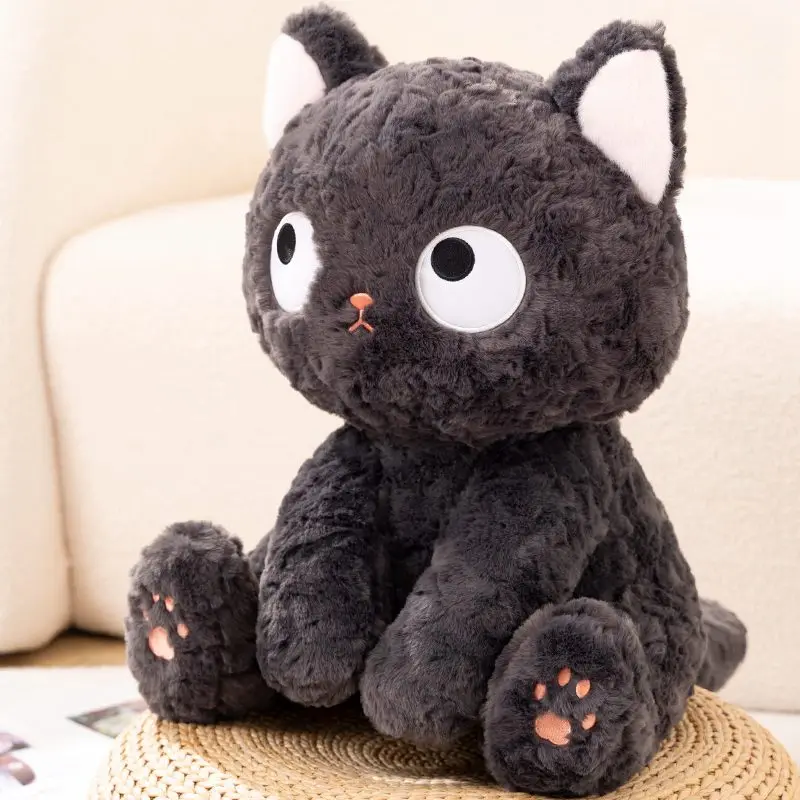 

Funny Three Poses Fat Black Cat Plush Stuffed Animal Toy Lifelike Cat Doll for Boys and Girls Children Xmas Birthday Gift