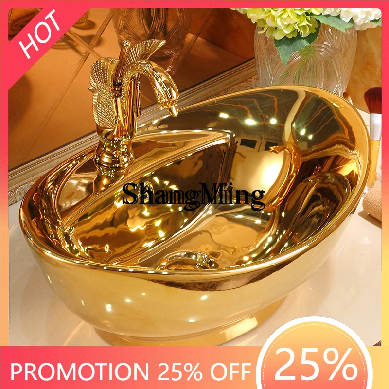 

CL gold table basin ceramic art basin bathroom basin washbasin sink