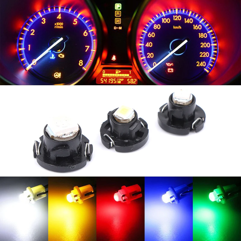 10PCS/set LED T3 T4.2 T4.7 Meter Bulb Instrument 3528 Neo Wedge Warning Switch Radio Dashboard Indicator Panel Lamp Car Lights