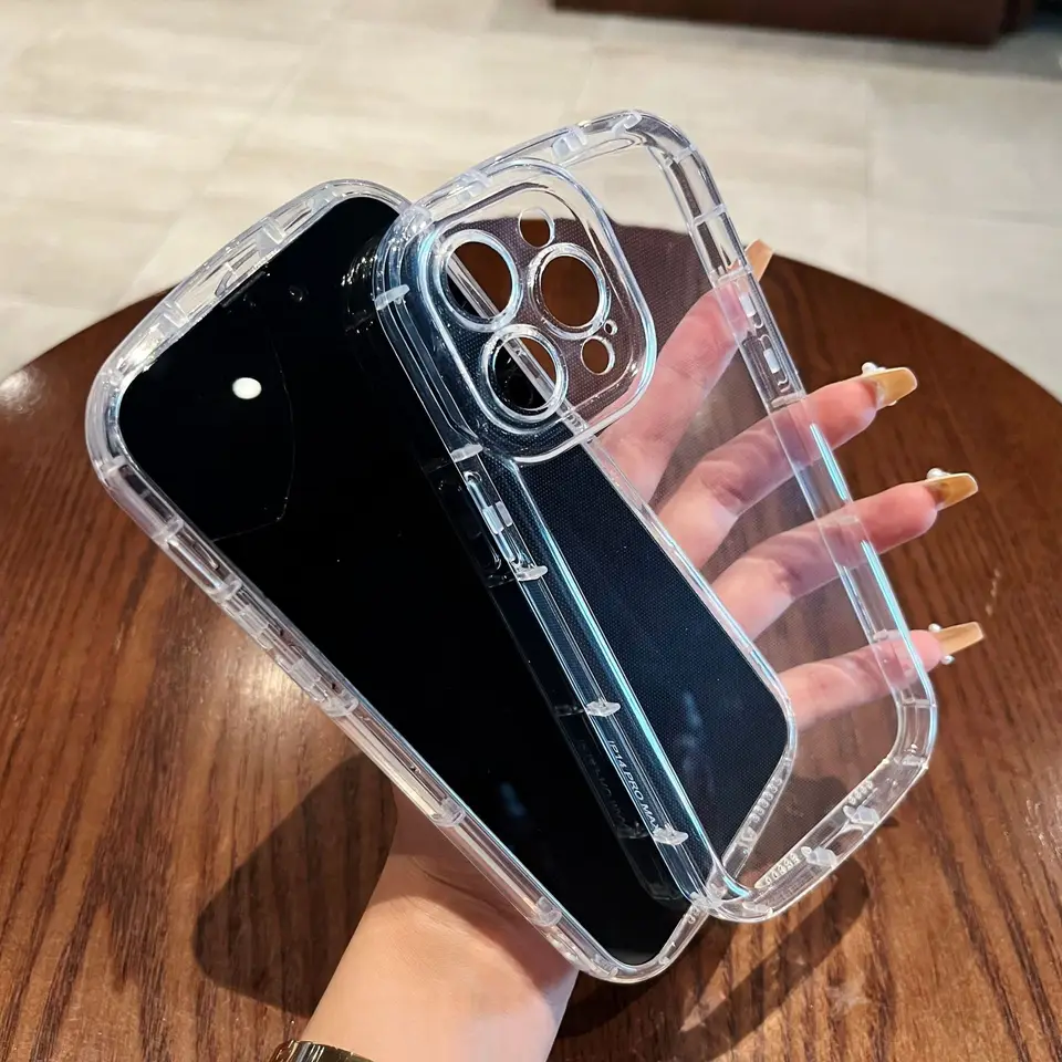 Funda de silicona transparente para iPhone 17 Pro Max 13 11 16 15 14 12 17 Air 7 8 Plus XR X Xs 17Promax, cubierta a prueba de golpes 2