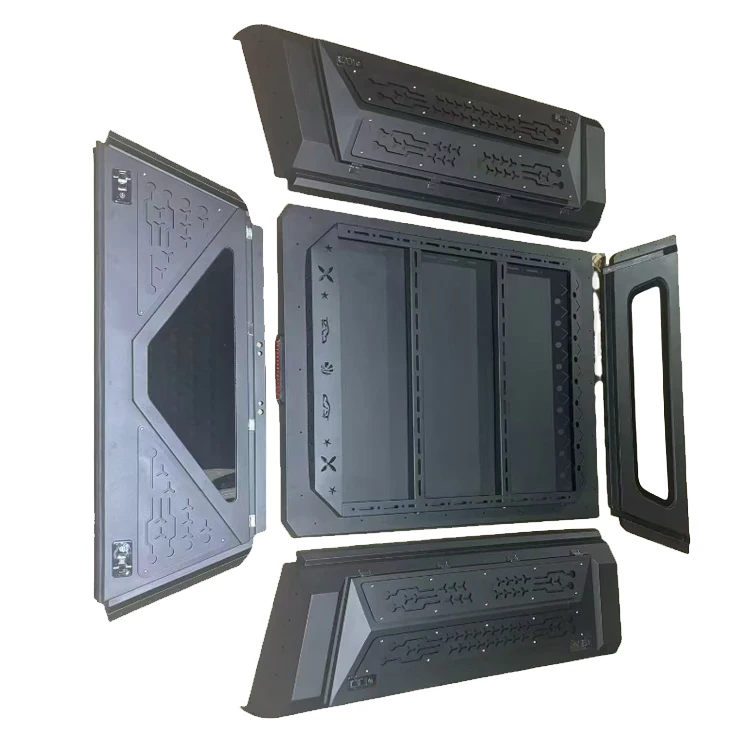 

New Style Aluminum Alloy Pickup Truck Hard Top Canopy Cool Design Pickup Truck Cover With Luggage Bar for Frontier