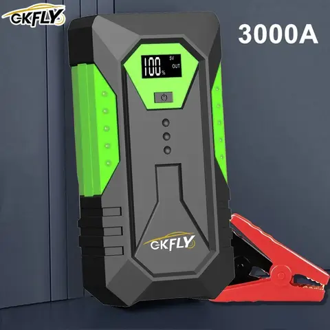 차량 점프 스타터 3000A 파워 뱅크 휴대용 자동차 배터리 충전기 12V 자동차 시동 장치 휘발유 디젤 비상 부스터