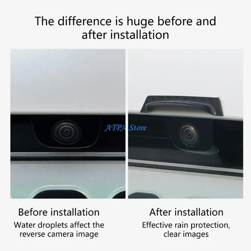U13C Rain Cover Dustproof 360 View Vehicle Camera Protector ABS Wear Resistant Coating Easy Installation Universal