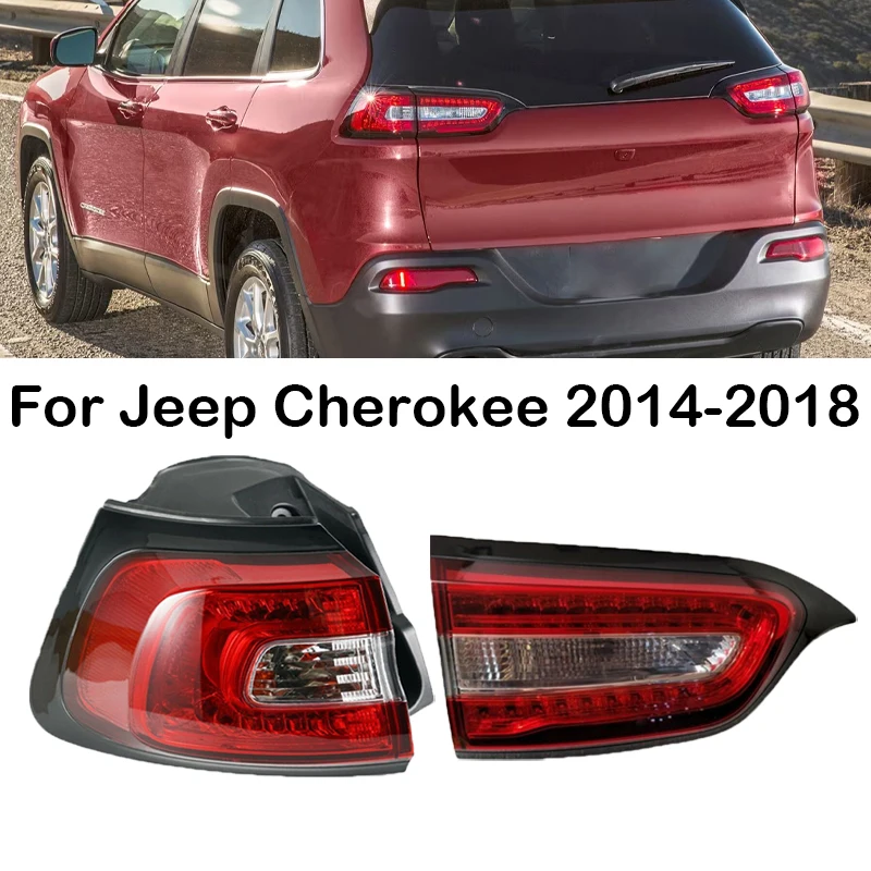 Per Jeep Cherokee 2014 2015 2016 2017 2018 fanale posteriore a LED per auto fanale posteriore freno posteriore 68102906AF 68102907AF 68102921AC 68102920AB