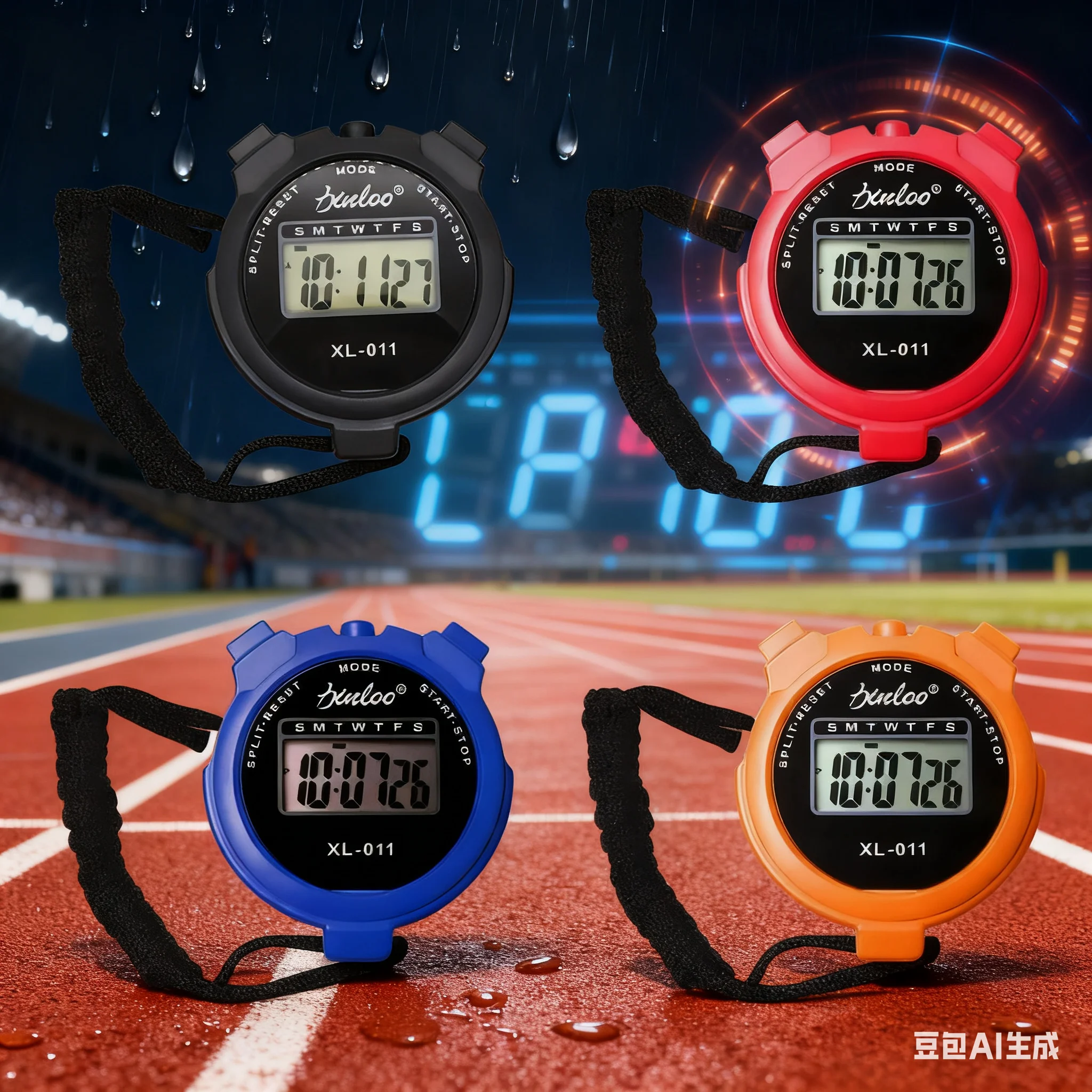 متعددة الوظائف ساعة توقيت عداد يده الرياضة ساعة توقيت شاشة ديجيتال اللياقة البدنية الموقت الرسالة Draagbare