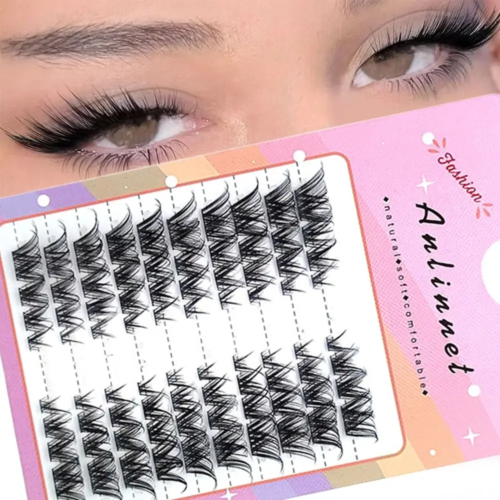10 Rijen Nieuwe 5D Nertsen Individuele Wimpers Wipy Pluizige Natuurlijke en Dikke Stijl Manga Wimpers Make Wimpers Vrouwen
