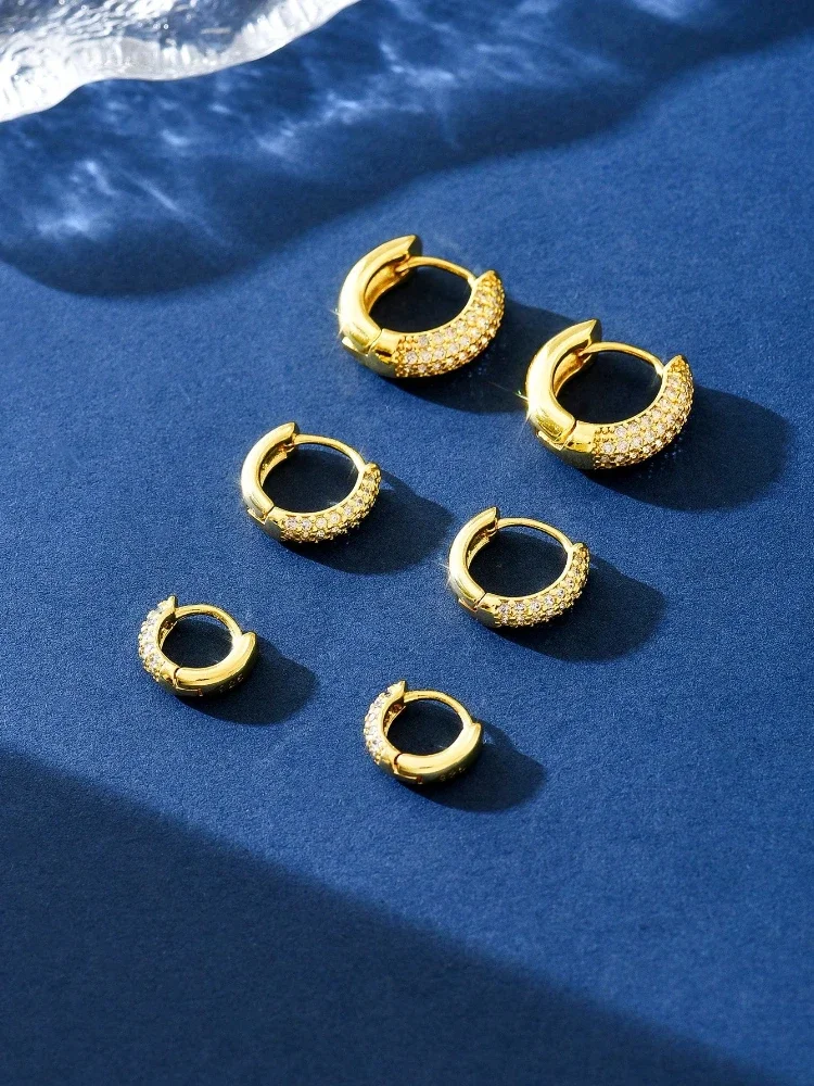 925 Sterling Silber 12 mm-16 mm Halbkreis-Ohrringe für Jahrestag, Geburtstag, Geschenk, Dating, Alltagskleidung, hochwertiger edler Schmuck – Detail 6