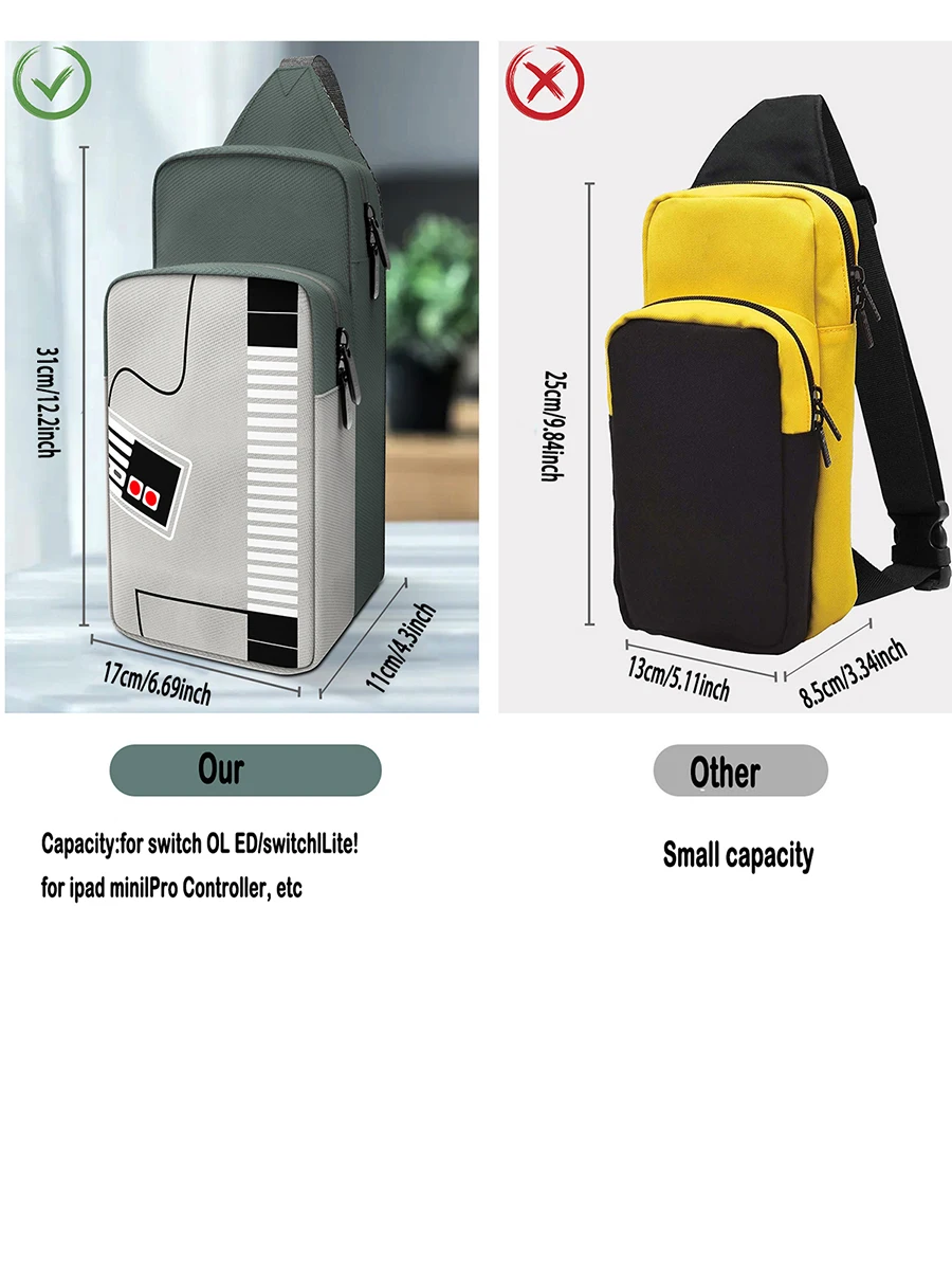 Men's Universal Game Console Storage Bag Staem Protective Case Switch Shoulder Bag Multi Functional Men's Diagonal Straddle Bag