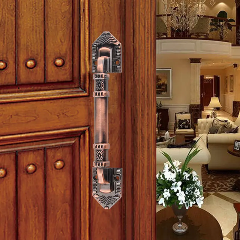 European antique zinc alloy exposed drawer handle Cabinet wooden sliding door exposed handle classical