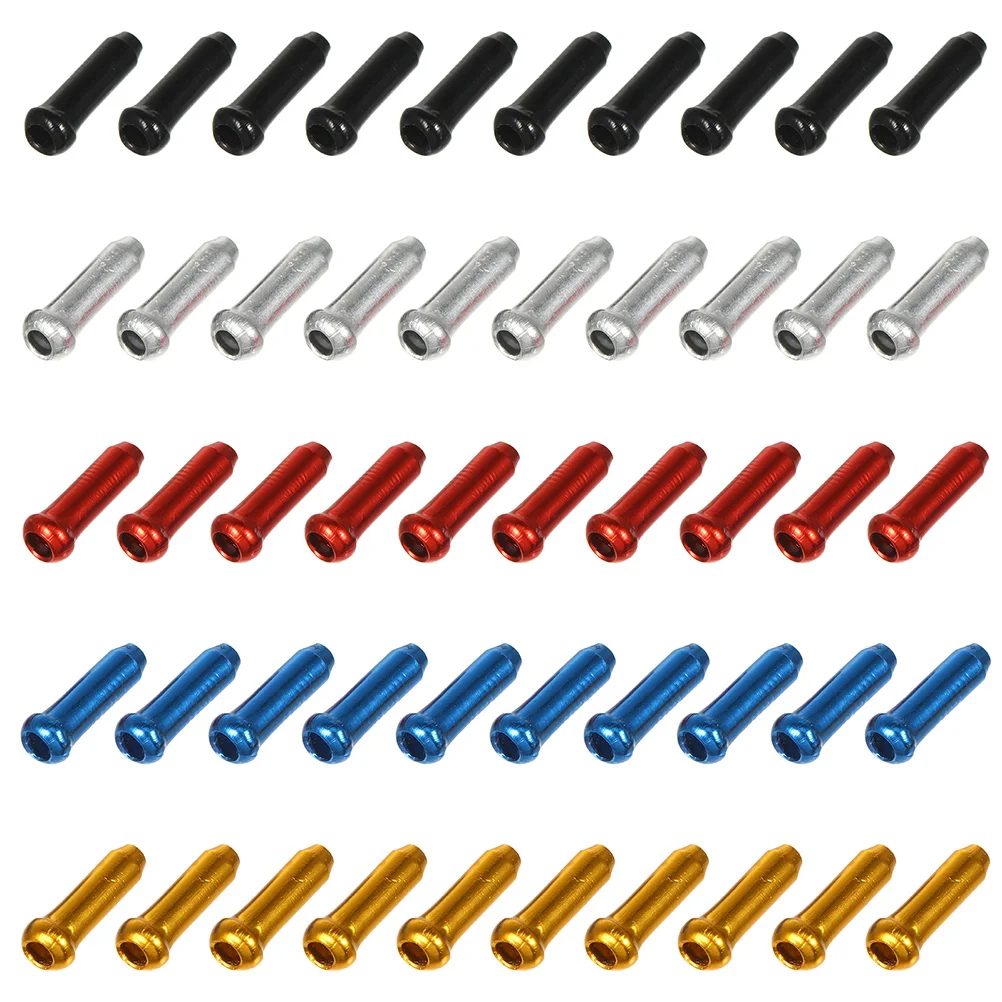 

100pcs Bicycle End Caps Brake Wire Protectors Aluminum Alloy Durable Rustproof Wire Terminal Accessories For Bike Cable