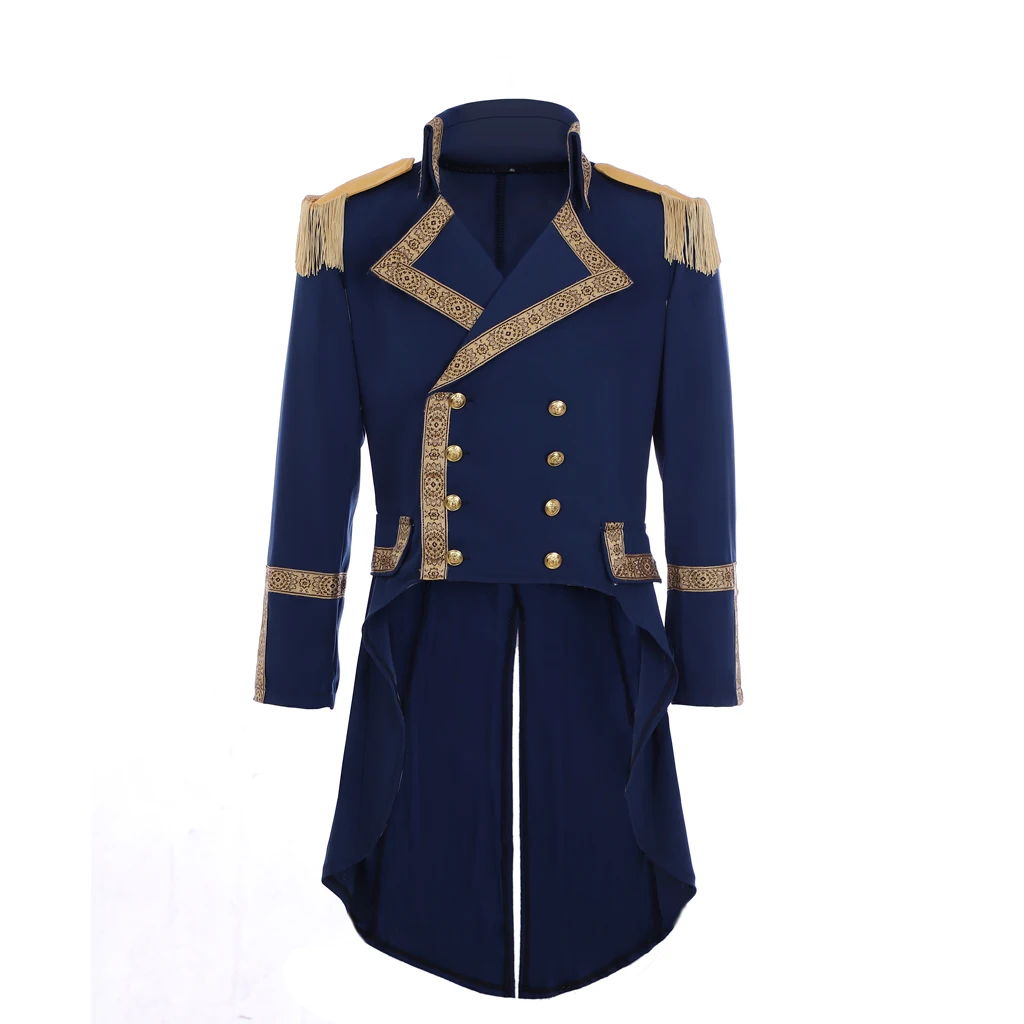 Fantasia de oficial alexander hamilton do século 18, uniforme militar colonial, casaco retrô masculino vitoriano medieval