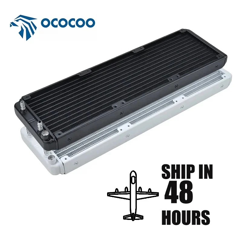 

OCOCOO Water cooling Radiator Aluminium 360mm 120 fan Black/White Multi Channel Water Cooler for engine cooling radiator