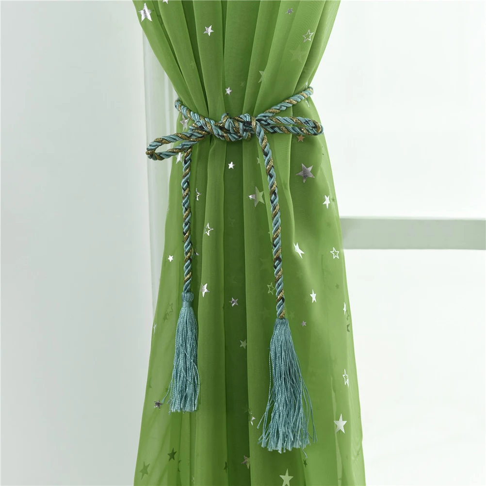 

Pink 100x270cm Star Voile Curtains Light Filtering Sheer Window Panels for Home Bedroom Bathroom Decoration