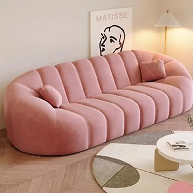 

Nordic Modern Sofa Chairs Fancy Venty Velvet European Modular Human Sofa Lazy Lounge Designer Divano Soggiorno Bedroom Furniture
