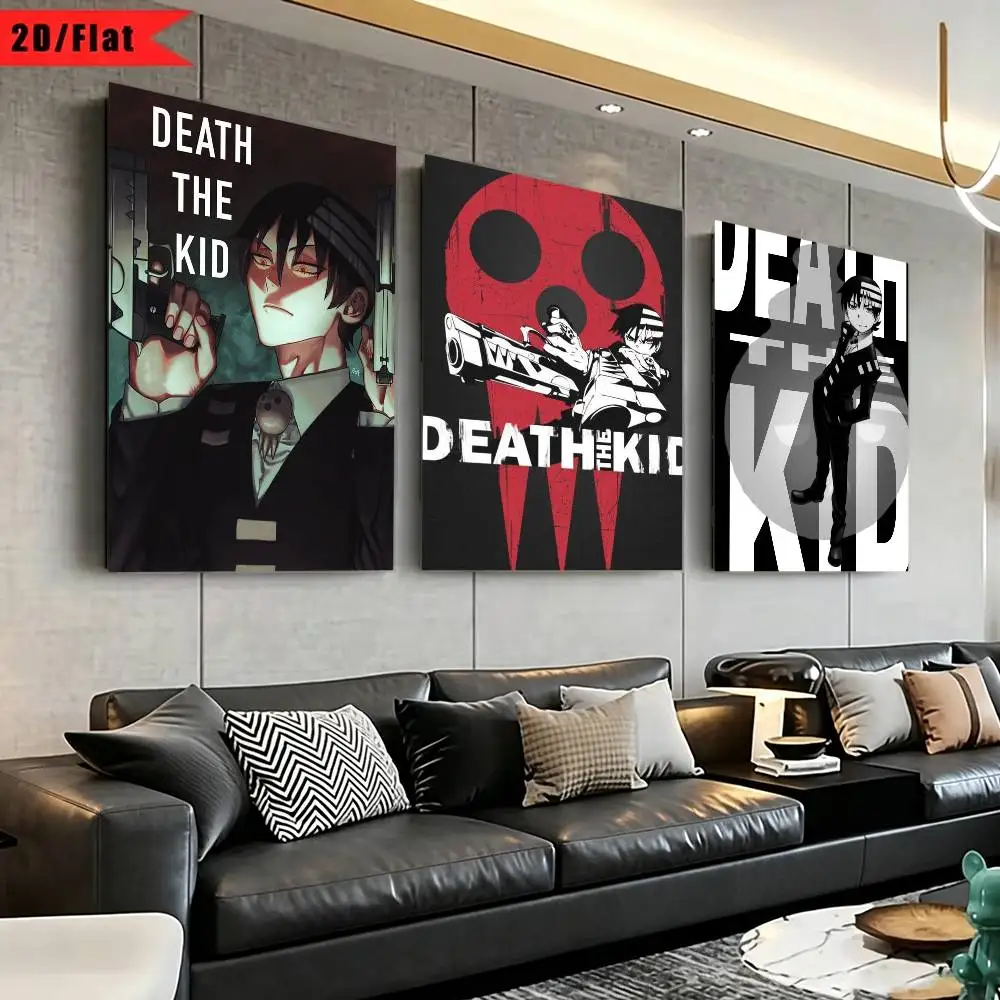 Death the Kid Soul Eater Evans-s  Poster Waterproof Wall Art Sticker For Bar Living Room Vintage Decor High Quality Print Gift