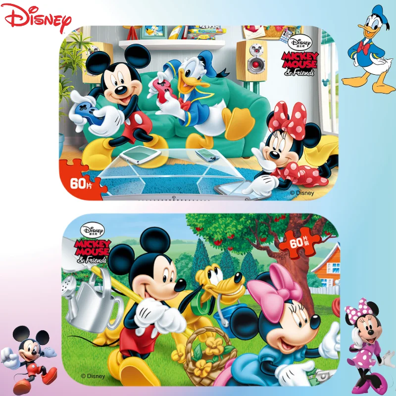 

Disney Mickey Donald Duck Minnie Kids Cute Creative Creative Cartoon Pattern Boy & Girl Educational Puzzle Toys Holiday Gifts