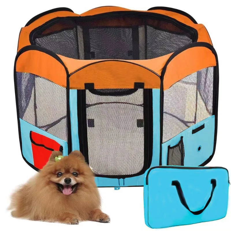 

New camouflage color scheme Oxford cloth eight pieces pet fence small animals dog cat outdoor dog tent