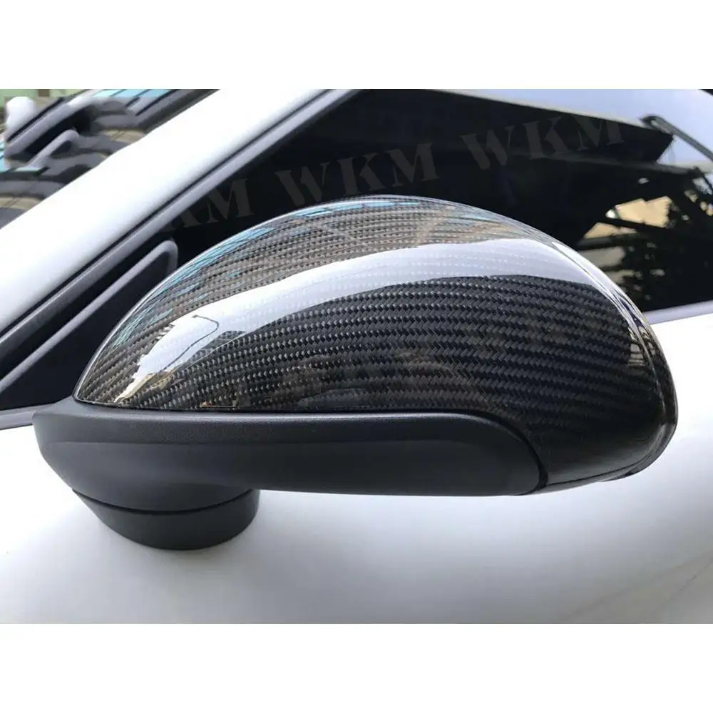 Dry Carbon Fiber Door Side Rearview Mirror Cover Trim Shell Covers Sticker For Porsche Cayman Boxster 981 991 Standard 2013-2016