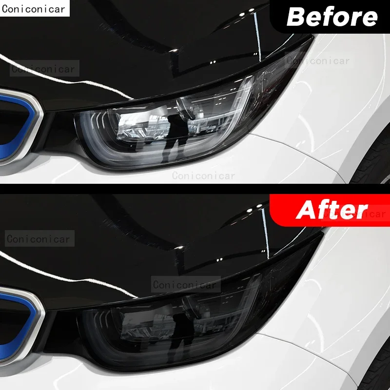 For BMW I3 2013-2020 Car Exterior Headlight Anti-scratch Front Lamp Tint TPU Protective Film Repair Accessories Sticker