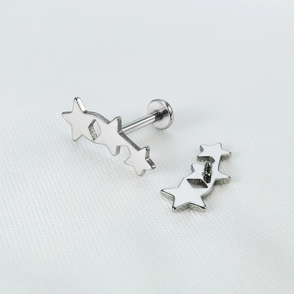 女性のためのスタイリッシュなスタースタッズイヤリング、絶妙なステートメント、多用途のクライミングイヤリング、女性のファッションジュエリー